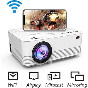 POYANK データプロジェクター 4000lm WiFi接続可 スマホと直接に繋がり 交換ケーブル不要【3年保証】1080PフルHD対応 スピーカーが二つ内蔵 パソコン/スマホ/タブレット/PS3/PS4/DVDプレイヤーなど接続可 標準的なカメラ三脚に対応可