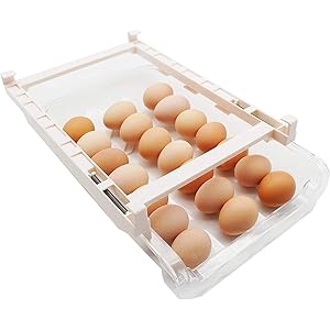 卵 ケース 冷蔵庫用 卵入れ たまご収納 大容量(21個までの卵を保持できます) クリアケース 引き出しケース つり下げ…