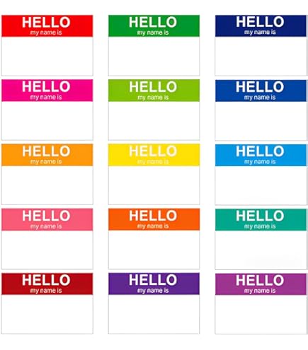Amazon | ColorfylCoco 名札ラベルシール 15色 60枚セット イベント