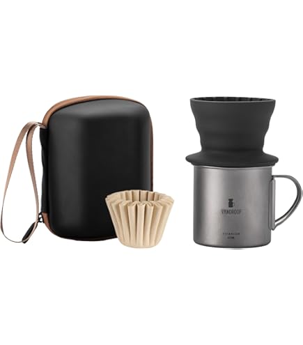 Amazon.co.jp: Vandroop キャンプ コーヒーセット アウトドア 手動