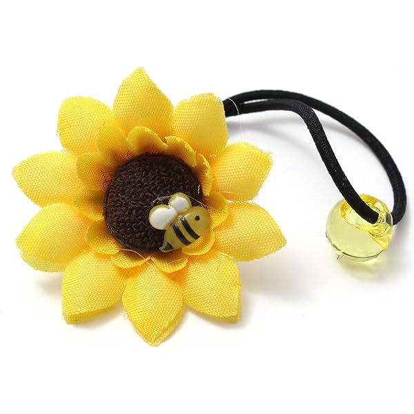 Amazon | ヘアゴム ひまわり みつばち てんとうむし C25-97 片付き 春
