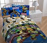 3pc Teenage Mutant Ninja Turtles Twin Bed Sheet Set TMNT Turtle Power Bedding Accessories [並行輸入品]