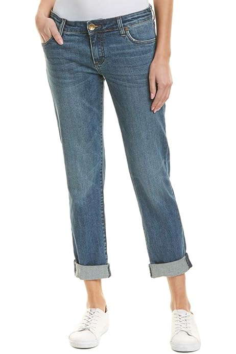 riders by lee indigo women's fringe cuff boyfriend jean