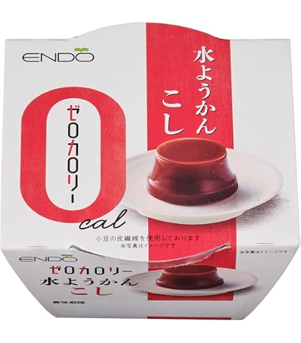 Amazon.co.jp: 遠藤製餡 ゼロカロリー スイーツ 水ようかんこし 90g×6