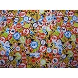 SheetWorld Fitted Square Playard Sheet 37.5 x 37.5 (Fits Joovy) - Traffic Signs - Made In USA by she