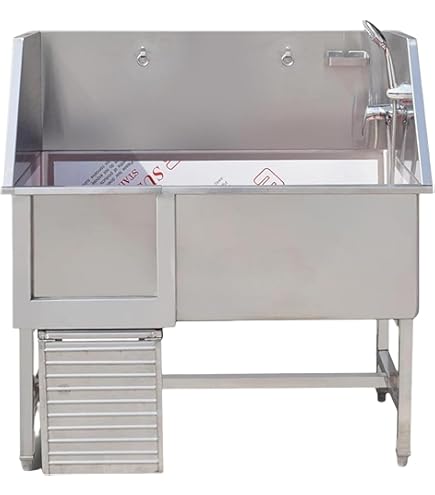 【美品】オーディーエー　大型犬用ステンレスバスシンク Amazon | プロフェッショナルステンレススチールペット犬グルーミング