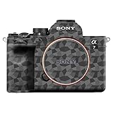 カメラ 保護レザーフィルム カメラ本体 保護フィルム Sony A7III A7RIII A7M3 A7RM3 カメラ 用 3M材料 ダークグレー・ジオメトリック
