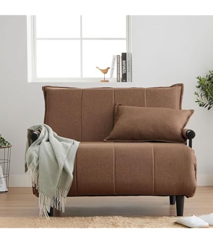 ソファベッド（グラーテ） 101cm×91cm×82cm ブラウン ソファベッド（グラーテ） 101×91×82cm ブラウン : LANRANヤフー