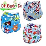 Ohbabyka3点セット フリーサイズ おむつカバー サイズ調整可 布おむつカバー 布オムツカバー 男の子用 ベビー服 赤ちゃん キッズ 服 ベビー 女の子 70 80 90 可愛いおむつカバーでH