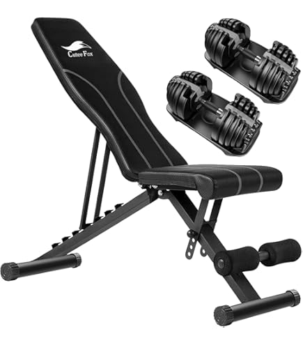 引き取り限定　可変式ダンベルセットとトレーニングベンチ 可変式ダンベルとトレーニングベンチセット 可変式ダンベルと