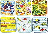 ハンカチ プチタオル 男の子セット 計6枚 ファンビークル/ディノシリーズ 3枚組×2組セット 16×16cm PG451000/PG451400