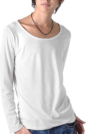 お兄系 メンズ Tシャツ シャツ Aegnoir イグノア ワイドuネック無地ロンt 長袖 Tシャツ カットソー 通販 Amazon