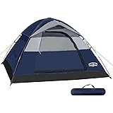 Pacific Pass 2 Person Family Dome Tent with Removable Rain Fly, Easy Set Up for Camp Backpacking Hiking Outdoor, 82.7 x 82.7 