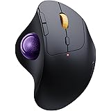 ProtoArc トラックボールマウス Bluetooth/2.4GHz両対応 3台同時接続 無線 マウス トラックボール 静音 親指 Type-C充電式 大容量バッテリー内蔵 5段階DPI調節可能 トラックボール 進む/戻るボタン搭載 Window