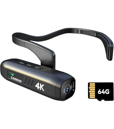 Amazon.co.jp: 4K 30FPS ヘッド マウント カメラ ウェアラブル WiFi