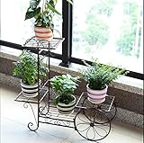 フラワースタンド/植物フローラルメタルスタンド屋内/屋外ガーデンストレージディスプレイスタンド（ホワイト） (色 : 2)