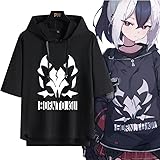 SUQ ブルーアーカイブ Tシャツ スポーツシャツ 半袖 軽い 柔らかい フード付き インナーシャツ 日常服 記念シャツ 丸首 綿 肌着 上着 快適 夏服 通勤通学 萌えグッズ 誕生日 プレゼント 記念品 贈り物 男女兼用 (A,2XL)