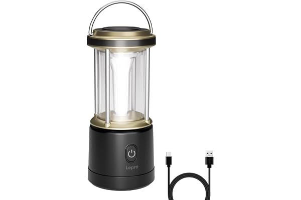 Lepro LEDランタン 【超高輝度2000ルーメン】 電池式・充電式 2way給電 20W 無段階調光 4色切替（昼光色・電球色・混合・赤色点滅） IPX4防水 連続点灯20時間 Type-C充電式 単3電池対応可 モバイルバッテリー機能 キャン