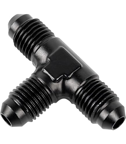 EVIL ENERGY 6AN Y Block Flare Fitting Adapter - Black Aluminum Splitter Union For Fuel Systems