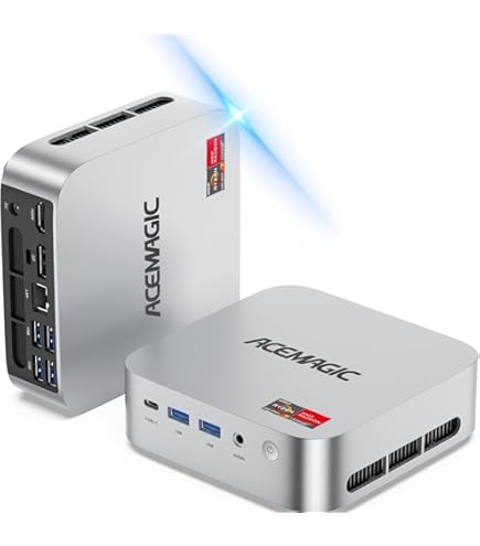 MINIS FORUM EM680 Mini PC, AMD Ryzen 7 6800U 8 Cores 16 Wires CPU