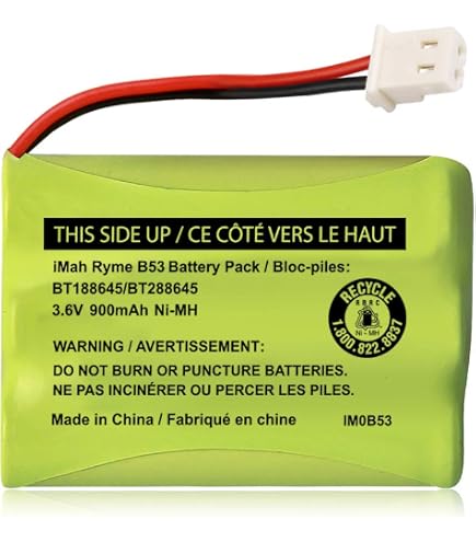 Kruta Cordless Phone Battery - 3.6V 600mAh Ni-MH Replacement For AT&T, Motorola & Vtech Phones