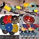 Wet Polisher+4 Inch Diamond Granite Polishing Pads 40 Pieces FREE Grinding Cup Wheel Concrete Marble