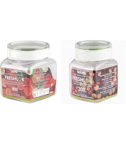 Amazon｜タケヤ公式 オリジナル6点セット 保存容器 角型 300ml 3個