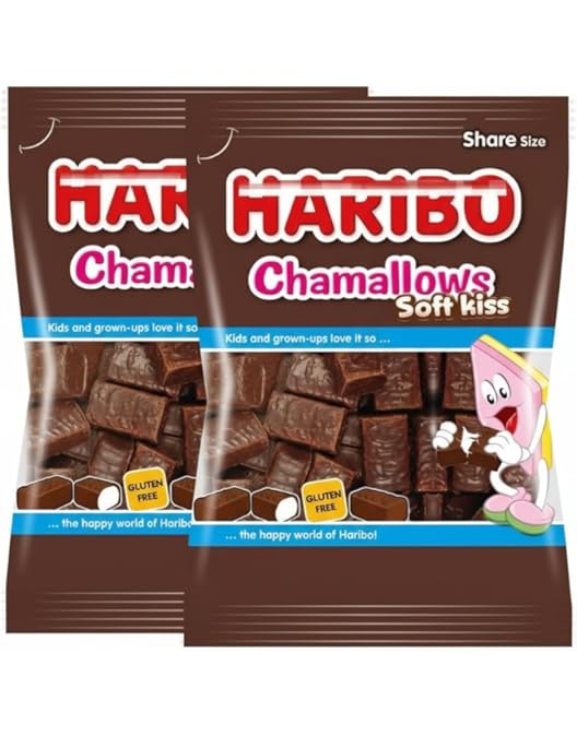 Amazon.co.jp: Haribo Choco Marshmallow Soft Kiss Chamallows 200g +