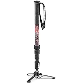 Manfrotto Element MII Video Aluminium Fluid Monopod, Slim and Lightweight, Loads up to 16kg, Foldable Fluid Base, 4 Sections,