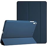 ProCase iPad Air 3 2019 / iPad Pro 10.5" 2017 用ケース 超スリム 三つ折スタンド オートスリープ 半透明フロスト バックカバー - ネービー