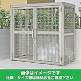 四国化成　ゴミストッカーAMF型　開き戸式　アルミ押出形材屋根　埋込式　基本セット　GSAMF-GU2010　【アルミ製　ゴミ収集庫　業務用　公共用　集合住宅用】　【ゴミ袋（45L）集積目安　75袋、