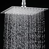 降雨シャワーヘッドunillap 10インチUltra ThinステンレススチールSquareマッサージヘッド強力な固定丈夫固定Showerheads