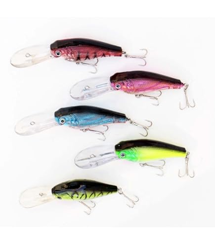 Amazon.co.jp: 小型 小さい ダイビング ミノー シャッド 5色 セット