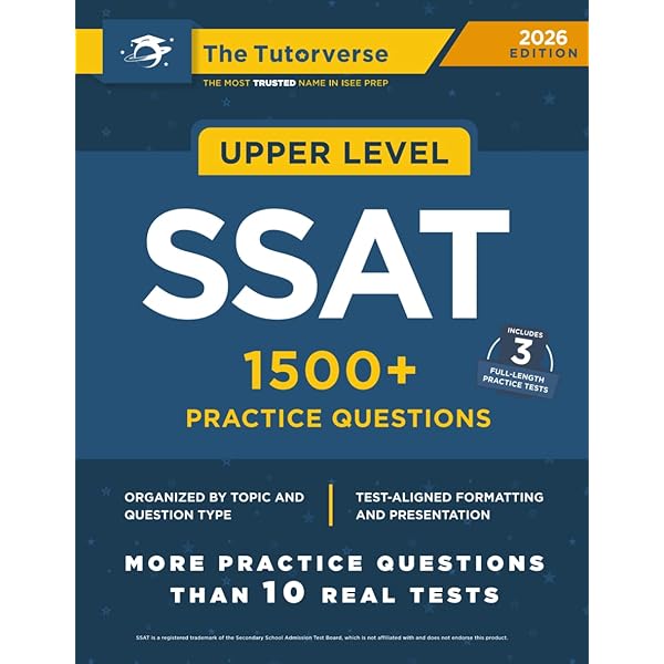 Amazon | SSAT Upper Level Prep Book - Full-Length Practice Tests