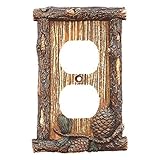 Pinecone & Twig Outlet Cover by Black Forest Decor [並行輸入品]