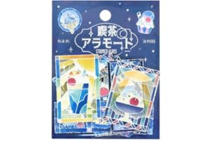 BGM 箔押しクリアシール 喫茶アラモードステンド ブルー BS-PFG009