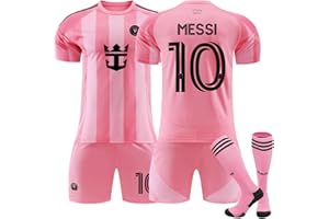 ユニフォーム マイアミ メッシ 25-26 上下セット 靴下付き 子供用 大人 ホーム アウェー 軽量 快適 サッカーチームファングッズ コスプレ ハロウィン