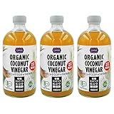 オーガニック 酢酸菌 ココナッツビネガー 【有機にごり醸造酢】 酢酸菌 無添加 無農薬 (480ml X 3本)