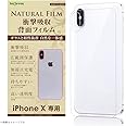 iPhone X フィルム TPU 背面 光沢 フルカバー 耐衝撃 薄型