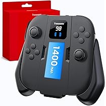 バッテリー強化版Switch　動作確認済み　グリップコントローラー×2おまけ Amazon.co.jp: Transnovo Switch 2 用の 充電グリップ 1400mAh