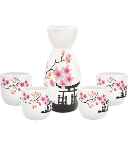 酒器　五客 六代 佐藤走波 染錦草花文 湯呑5客揃 : 食器のみつはた - 通販