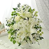 BunBunBee 旬のおまかせアレンジ「シルキーホワイト～リリー～L」