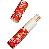 酒井産業 和紙 楊枝入れ ( 携帯用 ) 爪楊枝 つまようじ キッチン 卓上 持ち運び 和紙の柄 かわいい ポーチに入る 口臭ケア 旅行 色柄おまかせ 日本製 楊枝 ヘアピン 小物入れ