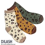 (ディラッシュ) DILASH ヒョウ柄クルーソックス L(19-21) ベージュ