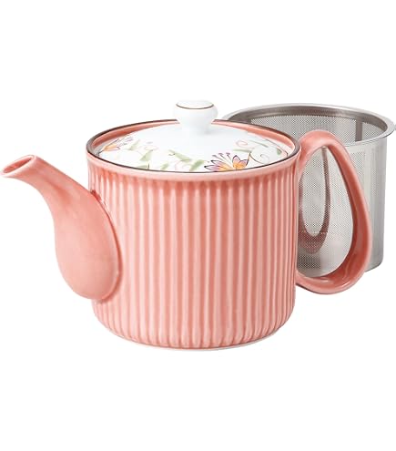 Amazon | 工房ゆずりは 瀬戸焼 急須 花かざり ポット 茶器 陶器 手描き