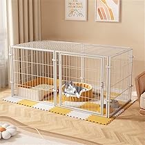 Amazon | ペットケージ ペットサークル ペットフェンス 猫