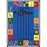 Joy Carpets Kid Essentials Music & Special Needs Preschool Note Worthy Rug Multicolored 10'9 x 13'2 