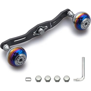 【加瀬】軽量カーボンハンドル アブ・ダイワ用 左右ナット付き マジョーラ 加瀬様専用】軽量カーボンハンドル アブ・ダイワ用 左右ナット