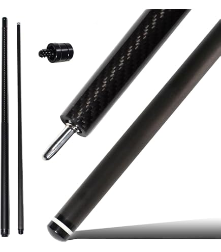 Amazon.co.jp: KHEALING ビリヤード キュー カーボン 黒電木皮頭 PVC+