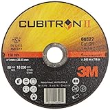 3M Cubitron II Cut-Off Wheel T1, Ceramic Grain, 6 Diameter x 0.045 Width, 60 Grit, 7/8 Center Hole D